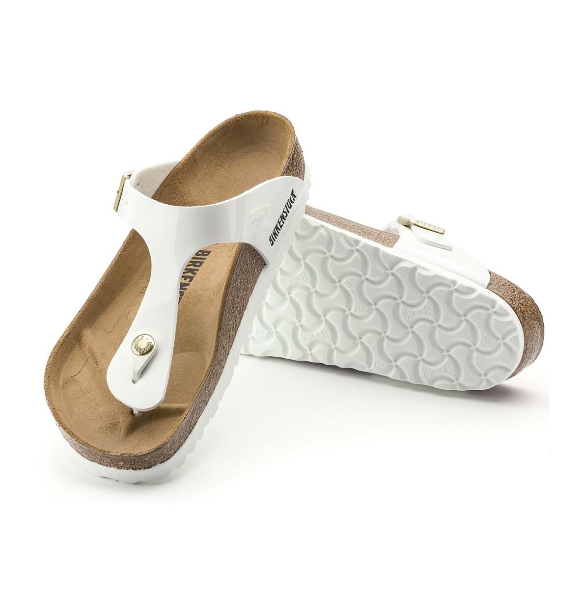 Birkenstock Gizeh White Patent Wide â¢ Birkenshop