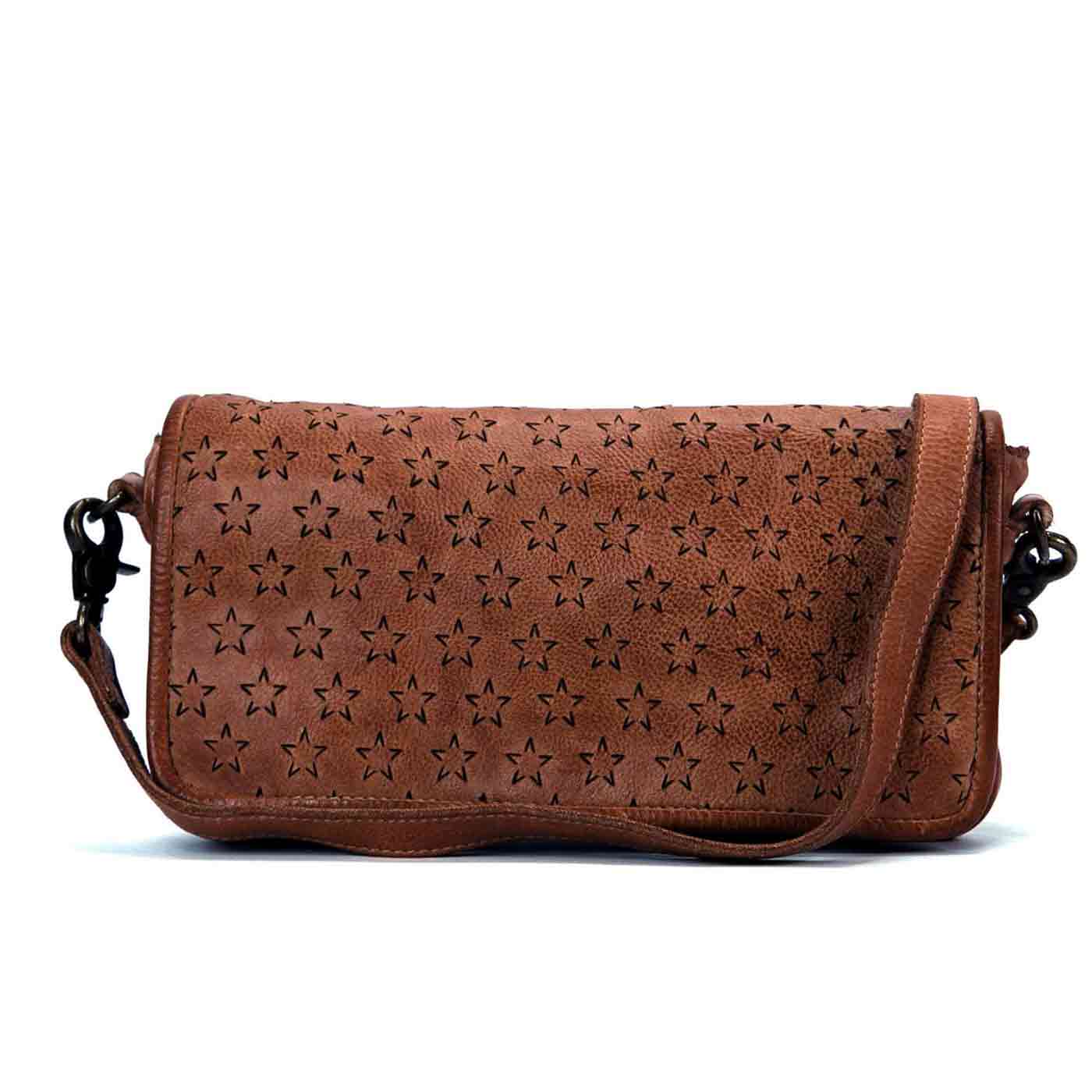 Shooting Stars Clutch - Cognac