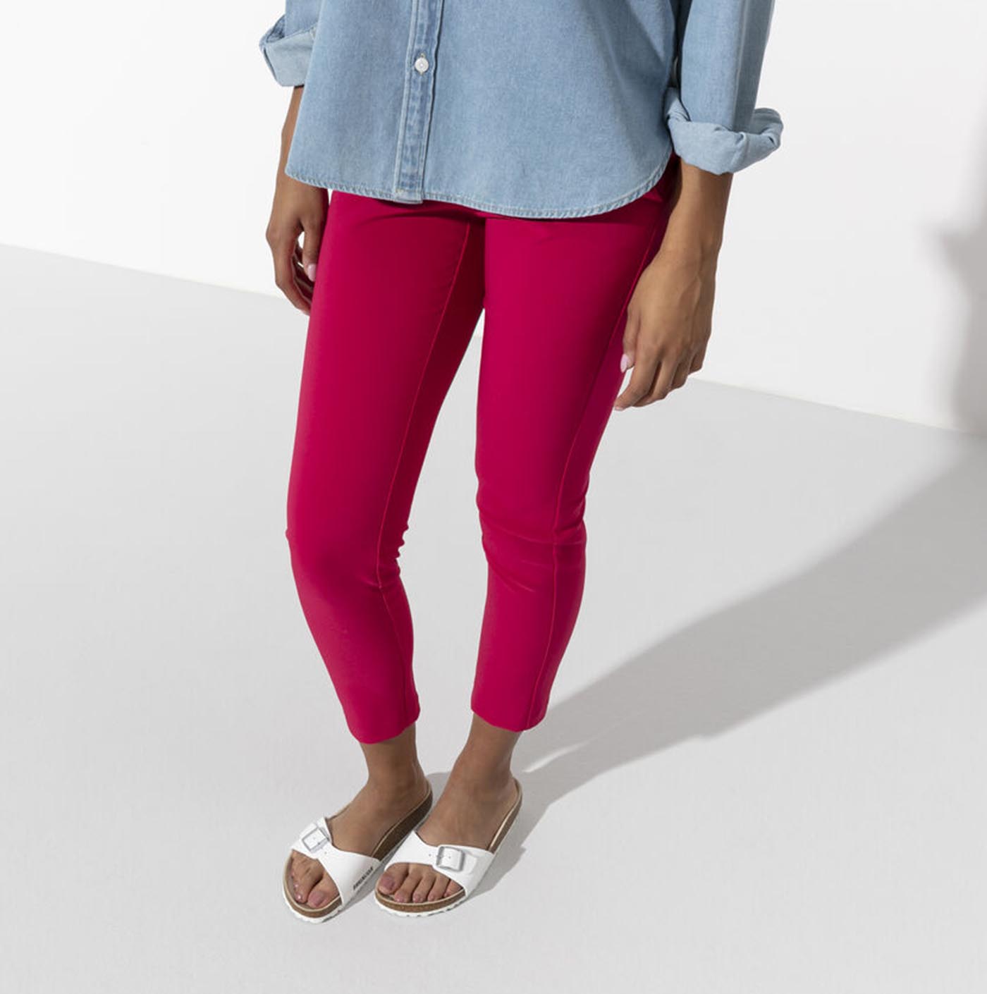 Birkenstock Madrid White Pink Sole Birkenstock Madrid Birko-Flor