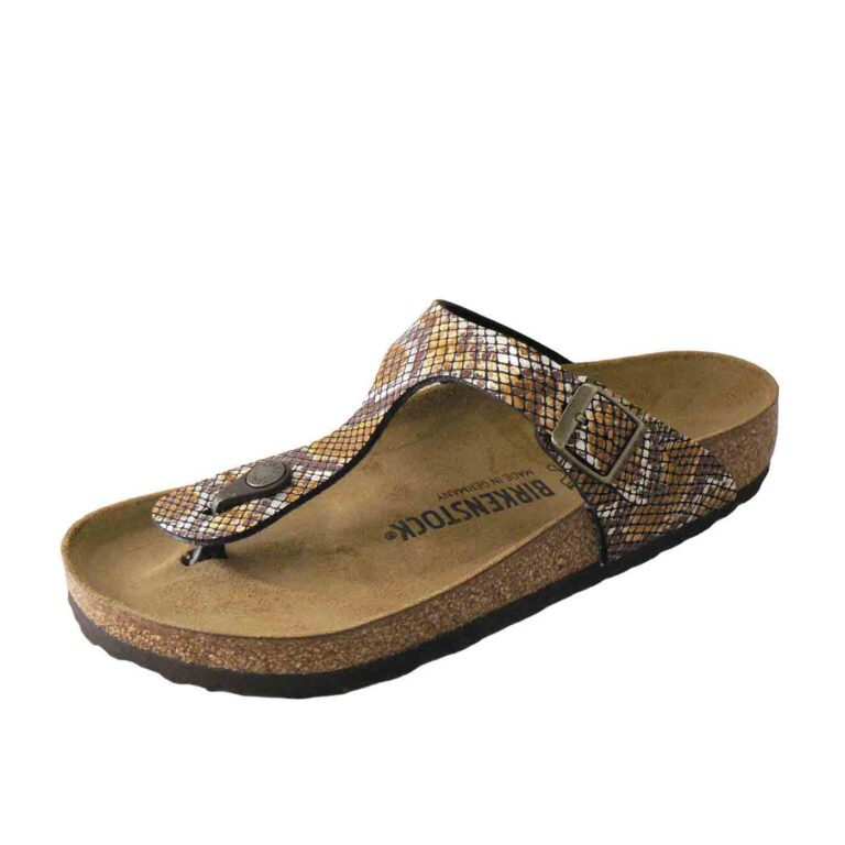 birkenstock gizeh python brown