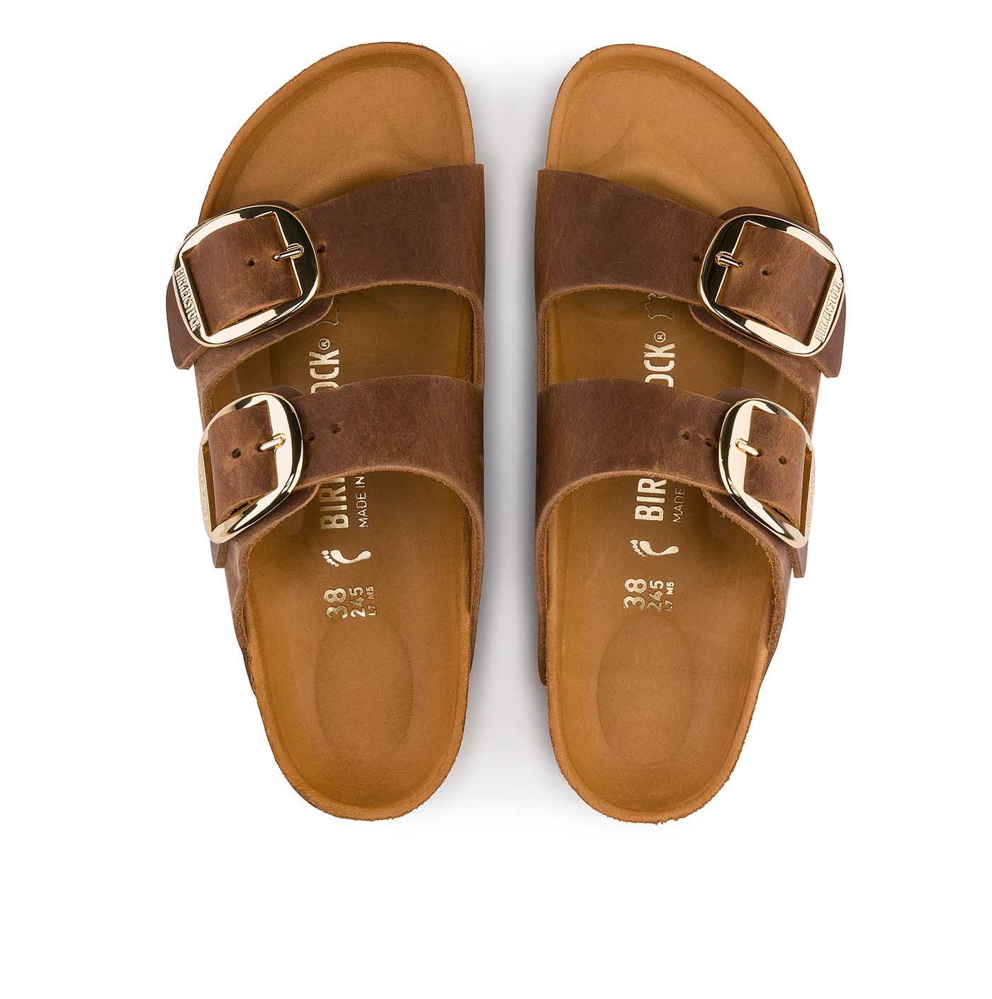 Arizona Big Buckle Oiled Leather - Cognac (REGULAR FIT) - Image 7