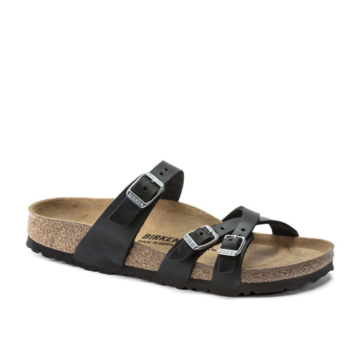 Franca Oiled Leather - Black (NARROW FIT)