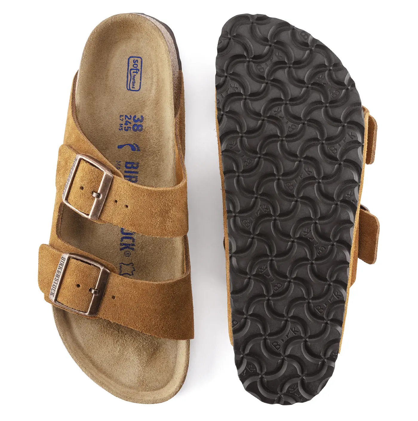 Arizona Suede Leather Soft Footbed Mink (NARROW FIT) SUNA