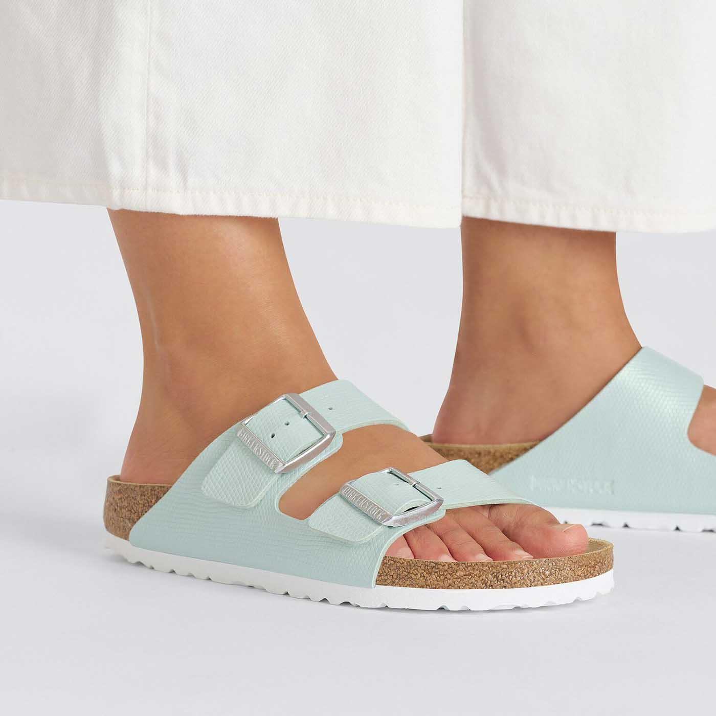 Arizona Shiny Embossed Birko Flor - Surf Green (NARROW FIT) - Image 7