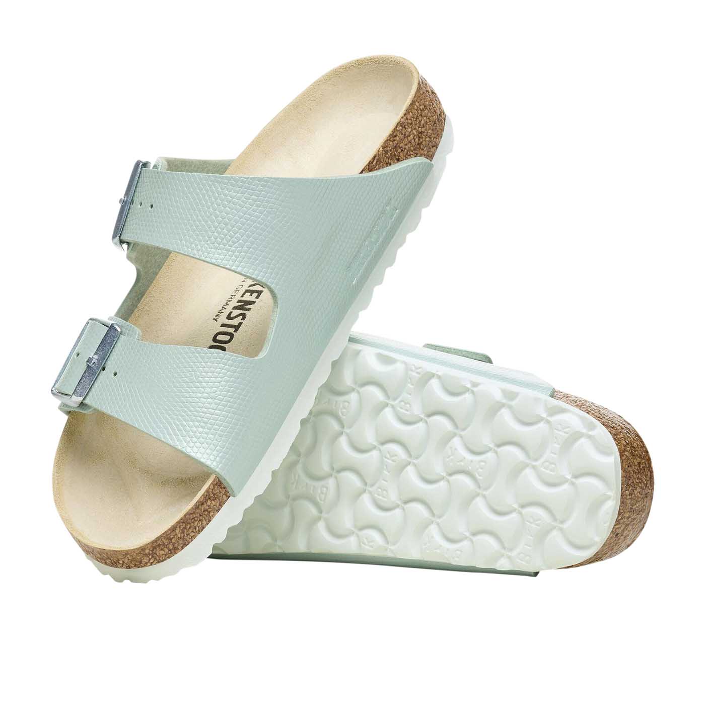Arizona Shiny Embossed Birko Flor - Surf Green (NARROW FIT) - Image 6