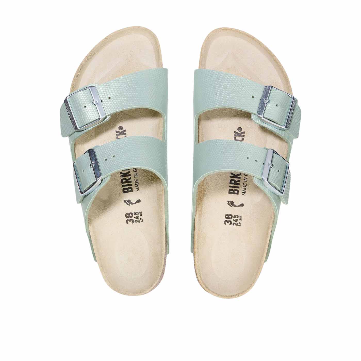 Arizona Shiny Embossed Birko Flor - Surf Green (NARROW FIT) - Image 5