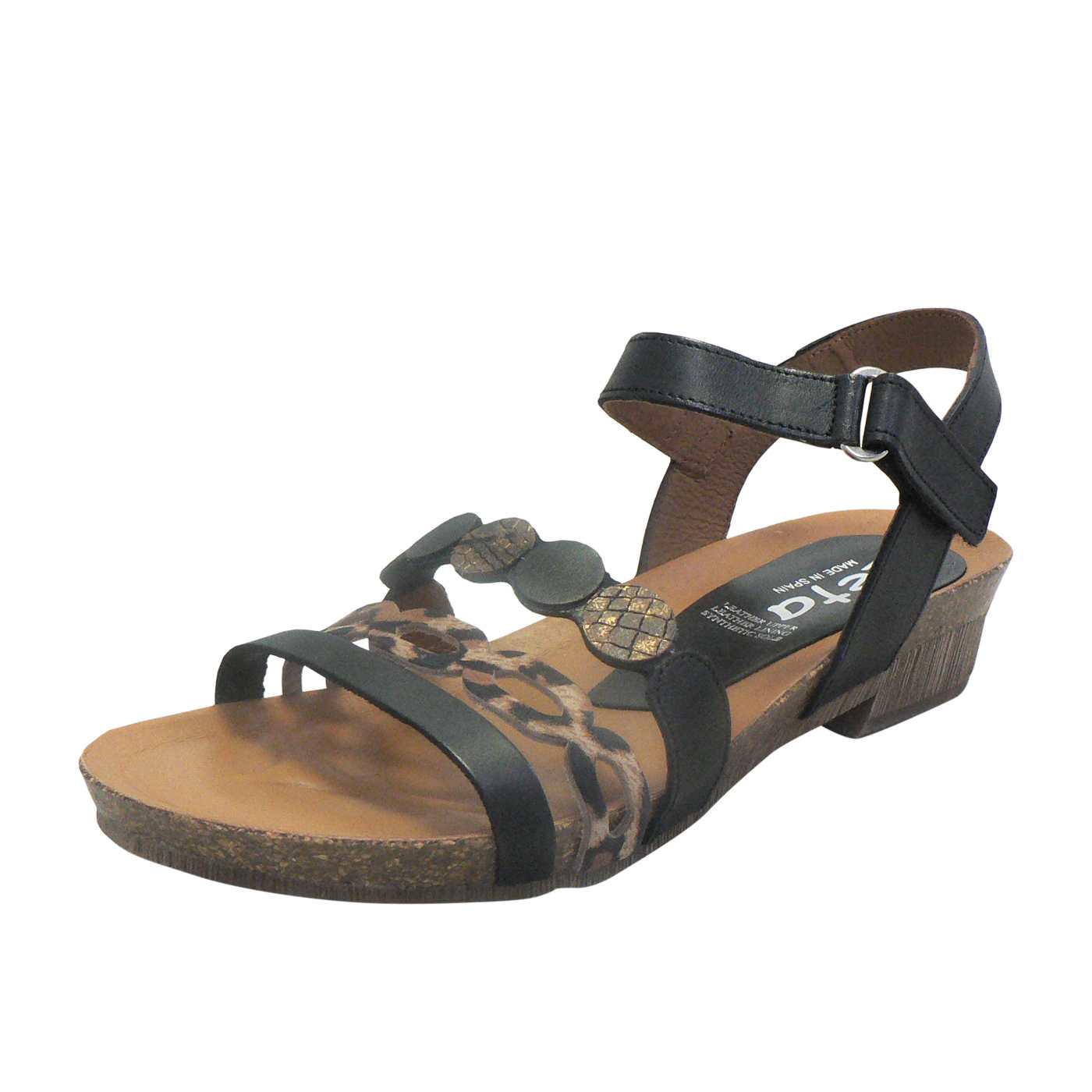 Idalia - Black/Leopard Bruciato
