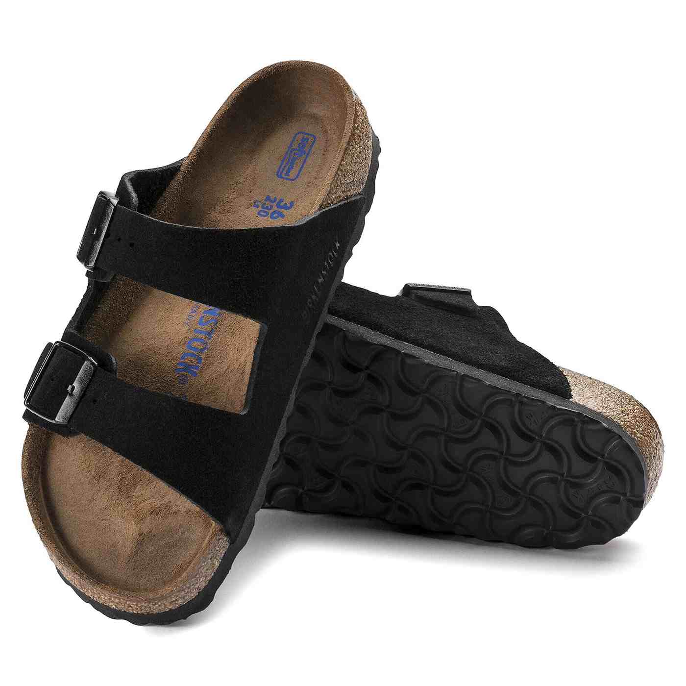 Arizona Suede Leather Soft Footbed - Black (REGULAR FIT) - Image 8