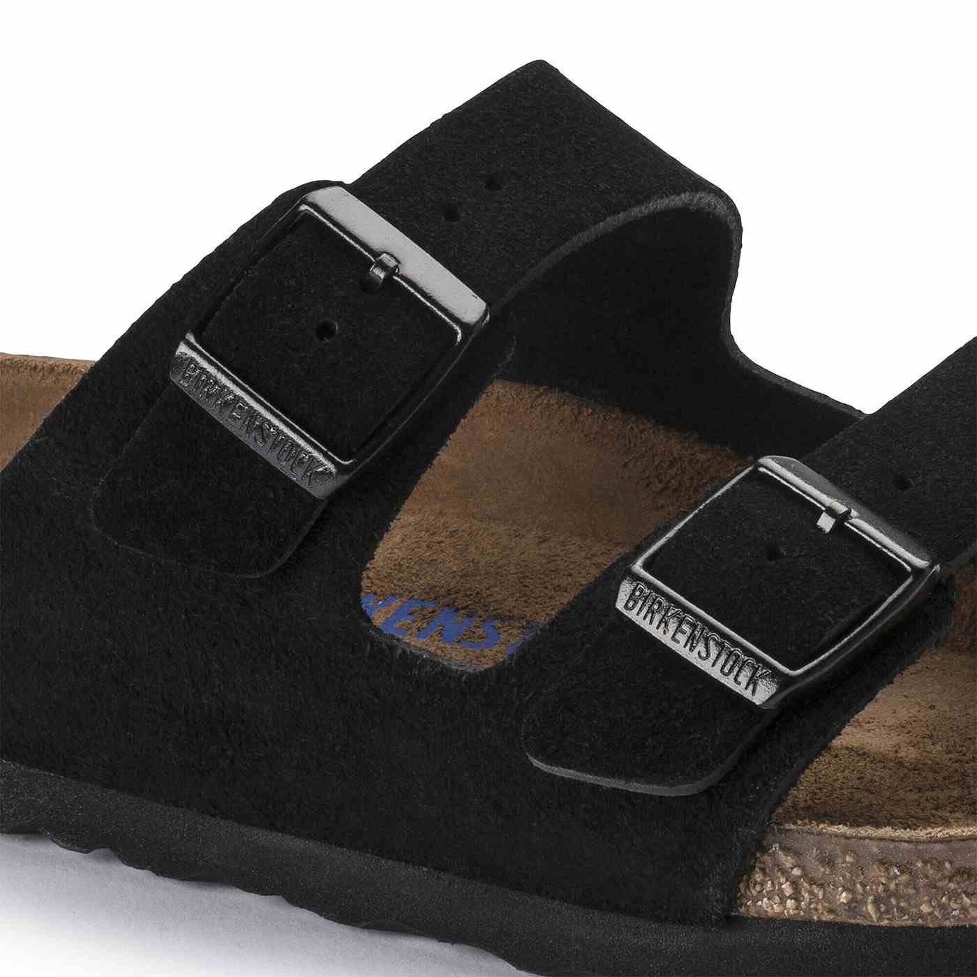 Arizona Suede Leather Soft Footbed - Black (REGULAR FIT) - Image 5