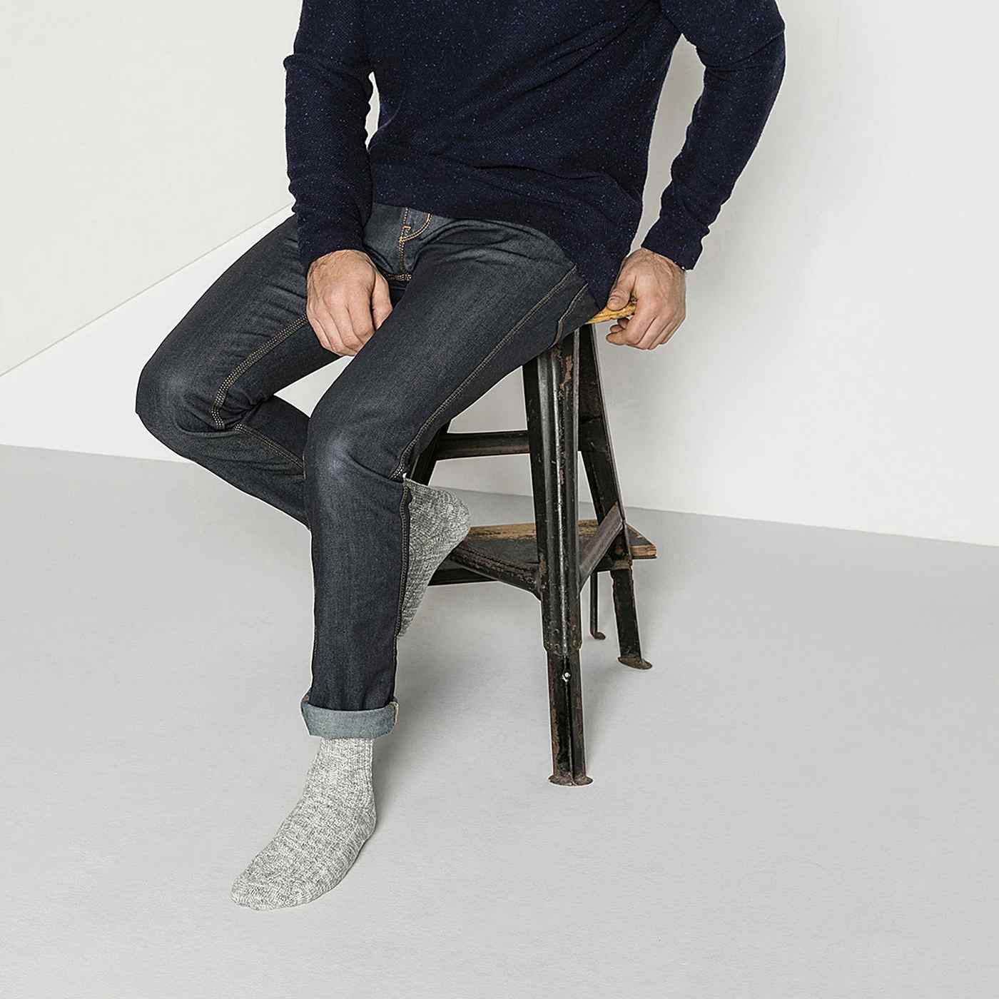 Cotton Slub - Men's Grey White - Image 4