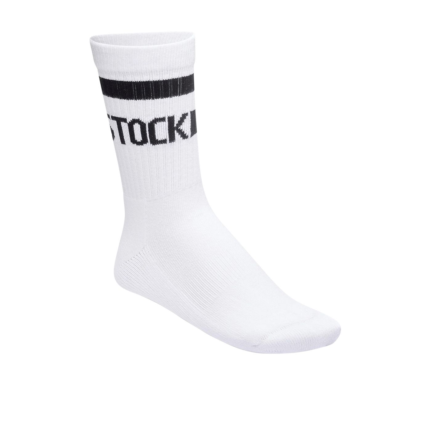 Cotton Crew Stripe - White/Black