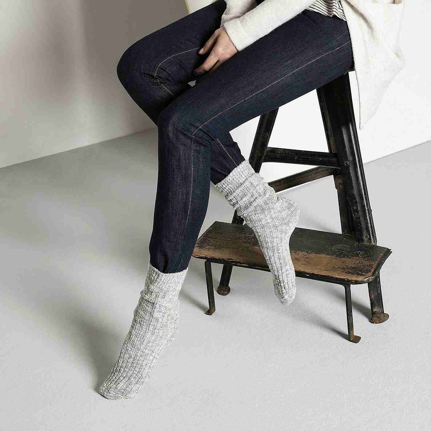 Cotton Slub - Men's Grey White - Image 5