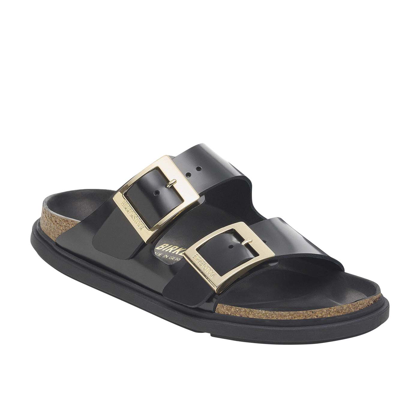 Arizona Droplet Buckle High Shine Leather Patent - Black Natural (REGULAR FIT)