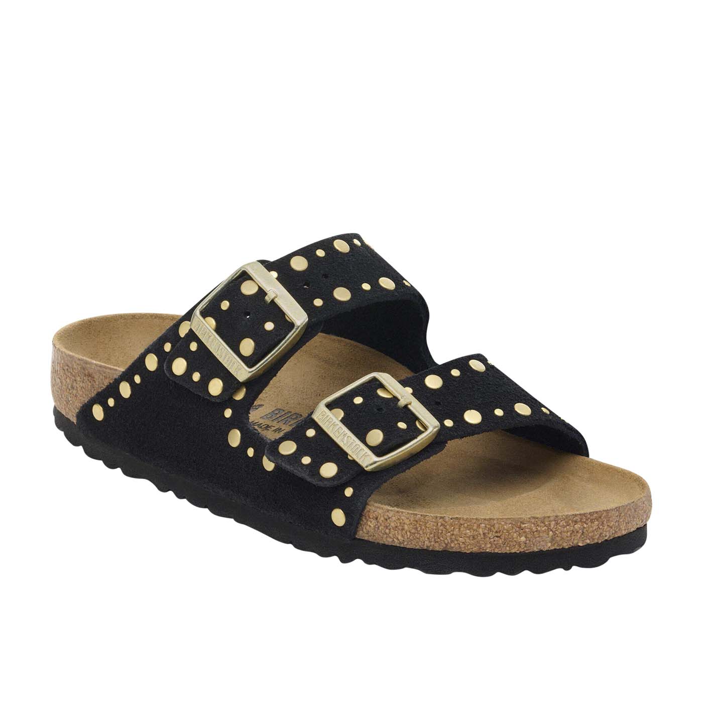 Arizona Rivet Suede Leather - Black (REGULAR FIT)