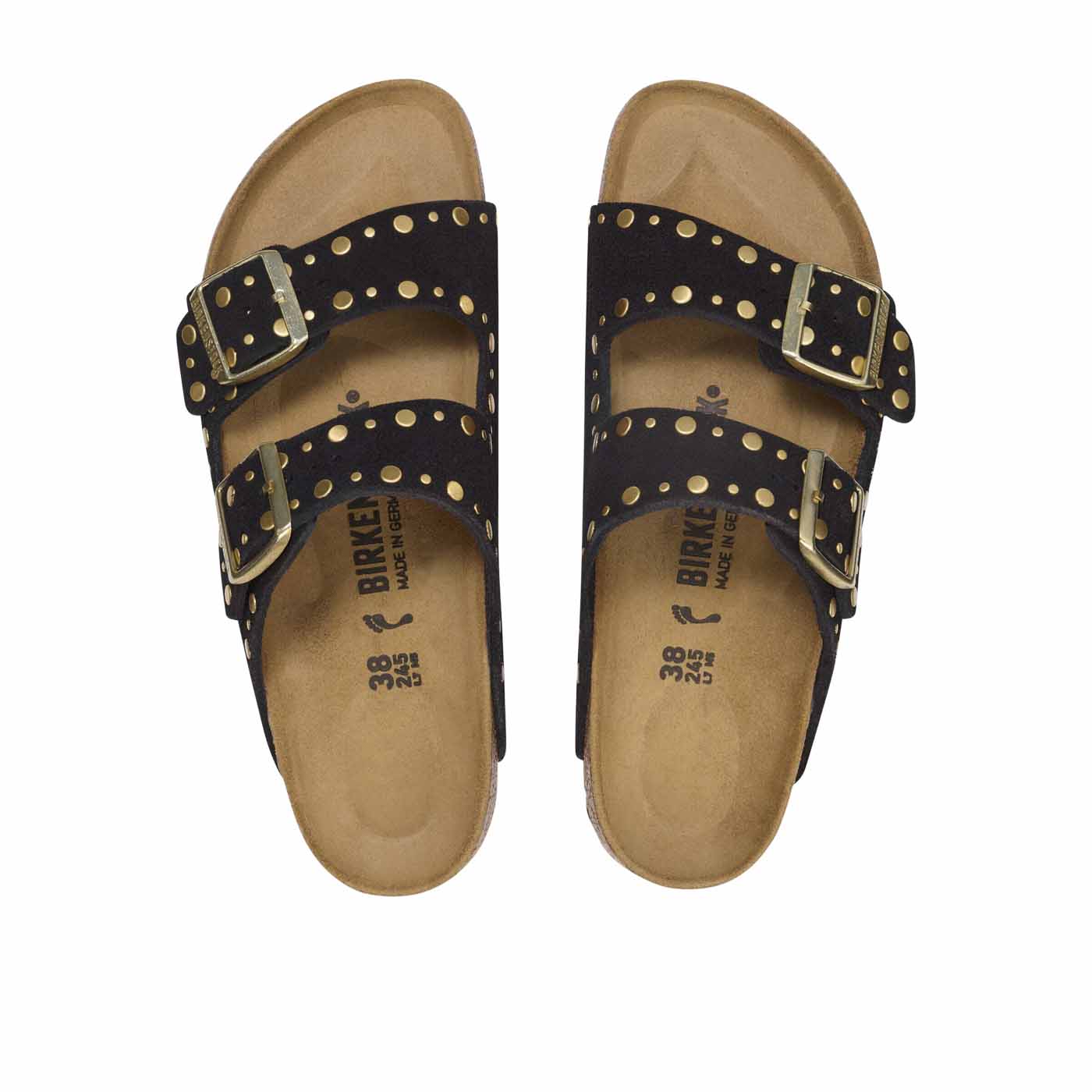 Arizona Rivet Suede Leather - Black (REGULAR FIT) - Image 6
