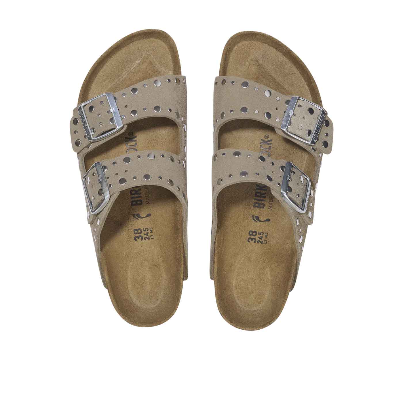 Arizona Rivet Suede Leather - Taupe (REGULAR FIT) - Image 6