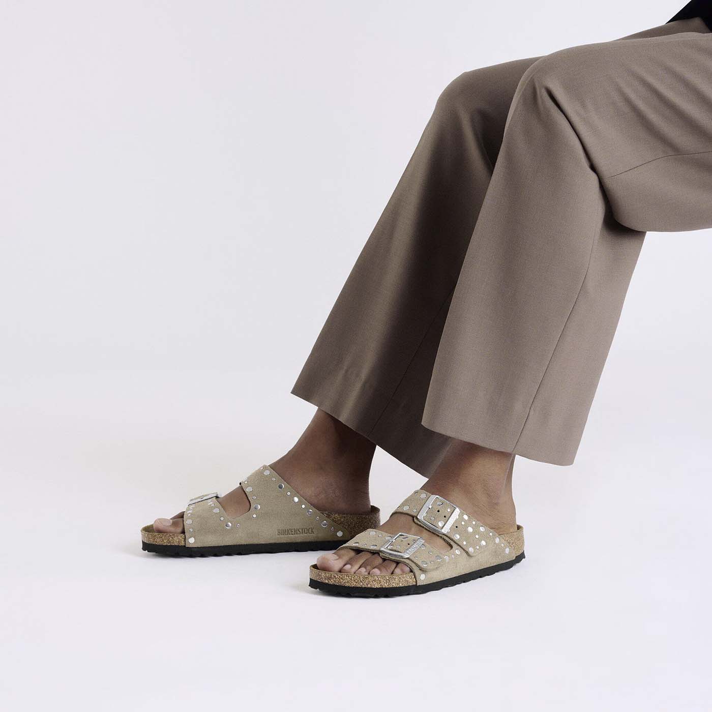 Arizona Rivet Suede Leather - Taupe (REGULAR FIT) - Image 7