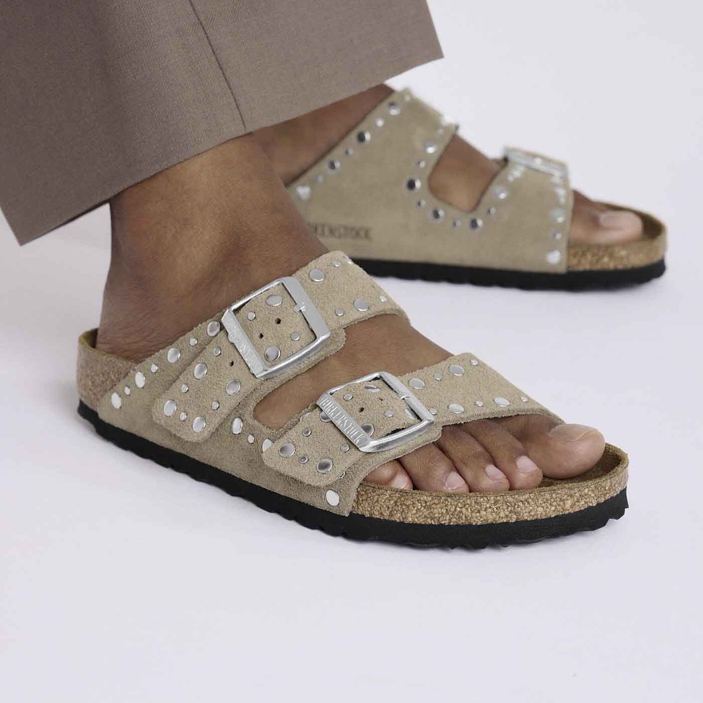 Arizona Rivet Suede Leather - Taupe (REGULAR FIT) - Image 4